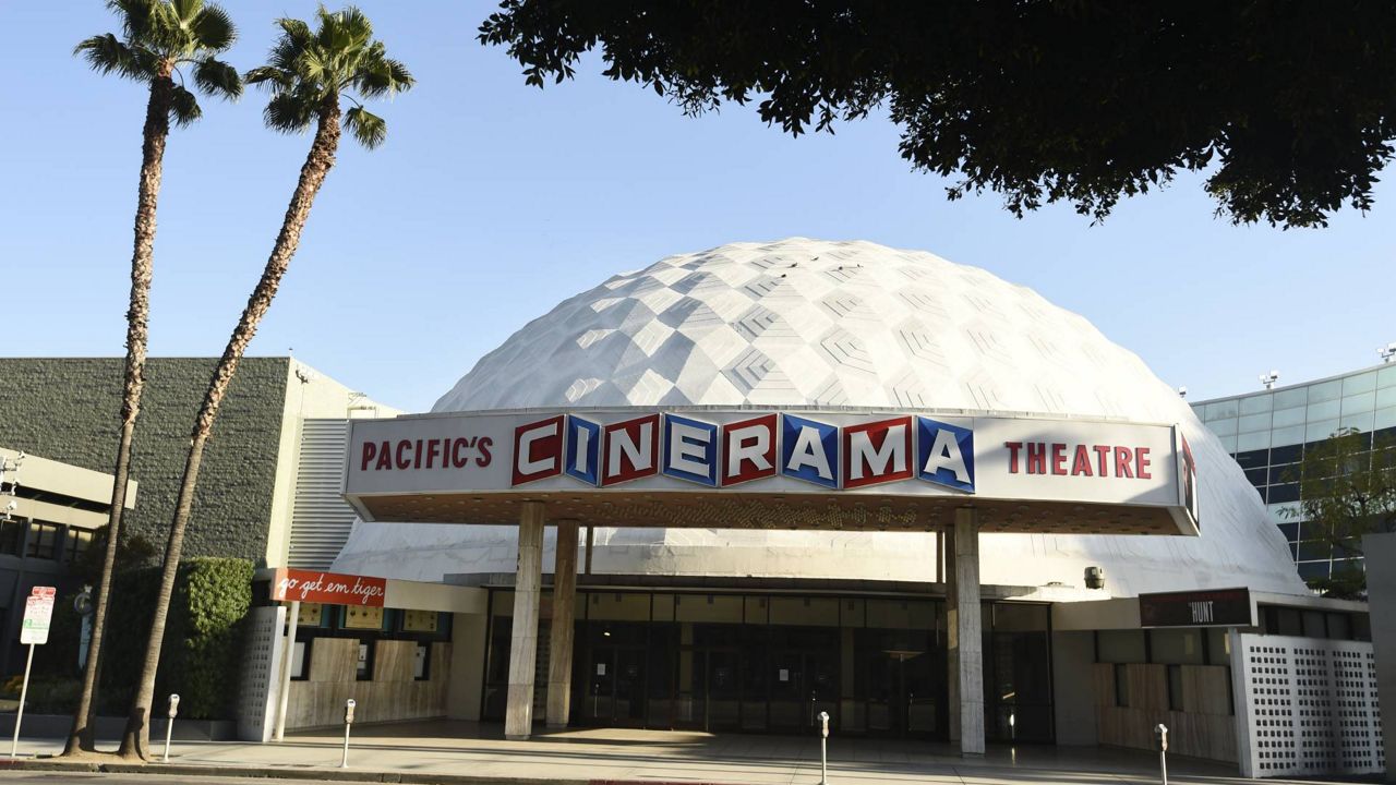 The Cinerama Dome is pictured, April 28, 2020, in Los Angeles. (AP Photo/Chris Pizzello)