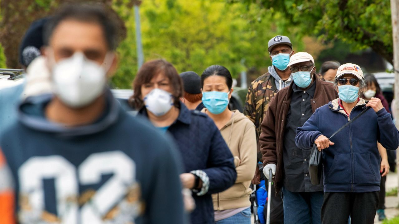 People wear masks in public.