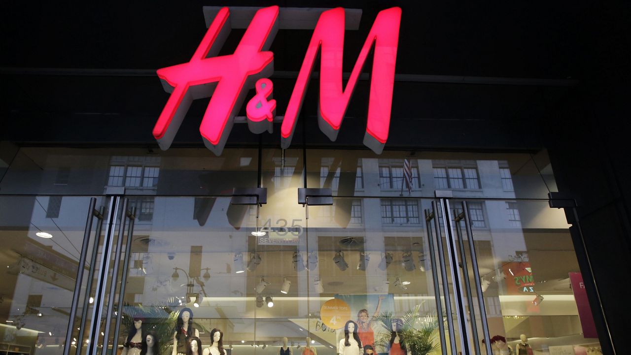 FILE - In this May 31, 2013, file photo, an H&M store is shown in New York. (AP Photo/Mark Lennihan, File)