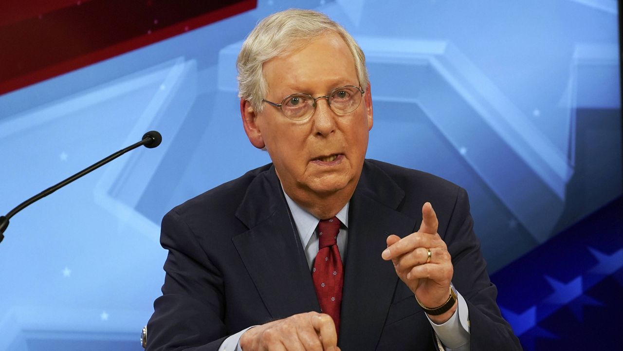 Senate Majority Leader Mitch McConnell (Michael Clubb/The Kentucky Kernel via AP, Pool)