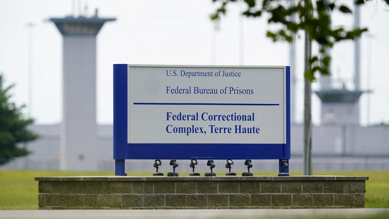FILE - In this Aug. 28, 2020, file photo shows the federal prison complex in Terre Haute, Ind. (AP Photo/Michael Conroy, File)