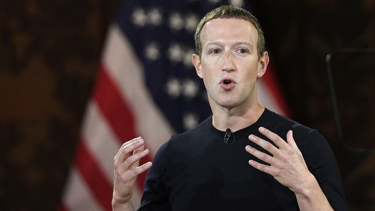 FILE PHOTO - In this Thursday, Oct. 17, 2019, file photo, Facebook CEO Mark Zuckerberg speaks at Georgetown University, in Washington. (AP Photo/Nick Wass, File)