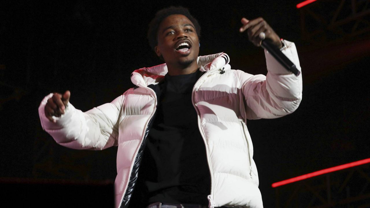 FILE - Roddy Ricch performs at the 7th annual BET Experience in L.A. on June 21, 2019. (Mark Von Holden/Invision/AP)