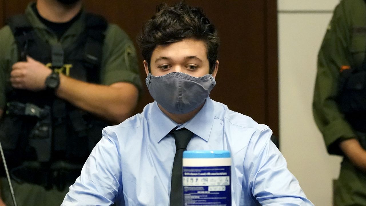 Kyle Rittenhouse sits while listening during an extradition hearing in Lake County court Friday, Oct. 30, 2020, in Waukegan, Ill. Rittenhouse is accused of killing two protesters days after Jacob Blake was shot by police in Kenosha, Wis. (AP Photo/Nam Y. Huh, Pool)