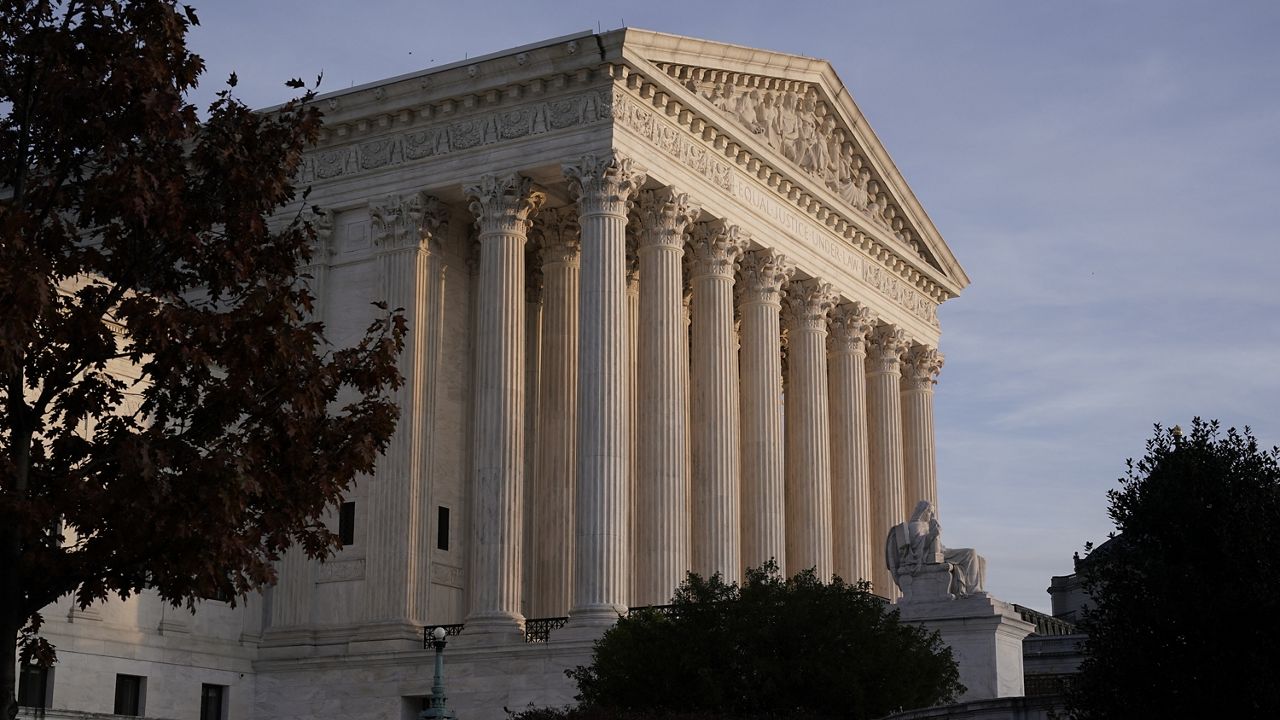 FILE - In this Nov. 5, 2020, file photo the Supreme Court is seen in Washington. (AP Photo/J. Scott Applewhite, File)