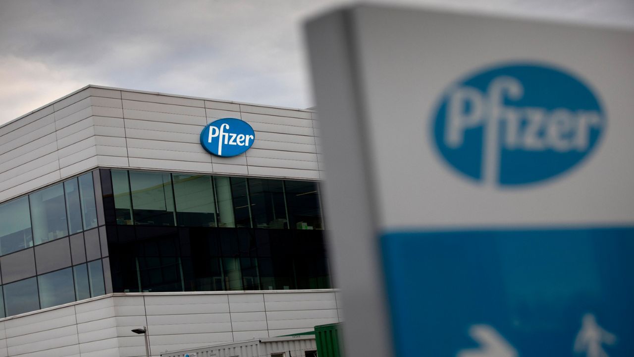 In this Nov. 9, 2020, file photo, a general view of Pfizer Manufacturing Belgium in Puurs, Belgium. Pfizer and BioNTech say they've won permission Wednesday, Dec. 2, 2020, for emergency use of their COVID-19 vaccine in Britain, the world’s first coronavirus shot that’s backed by rigorous science -- and a major step toward eventually ending the pandemic.