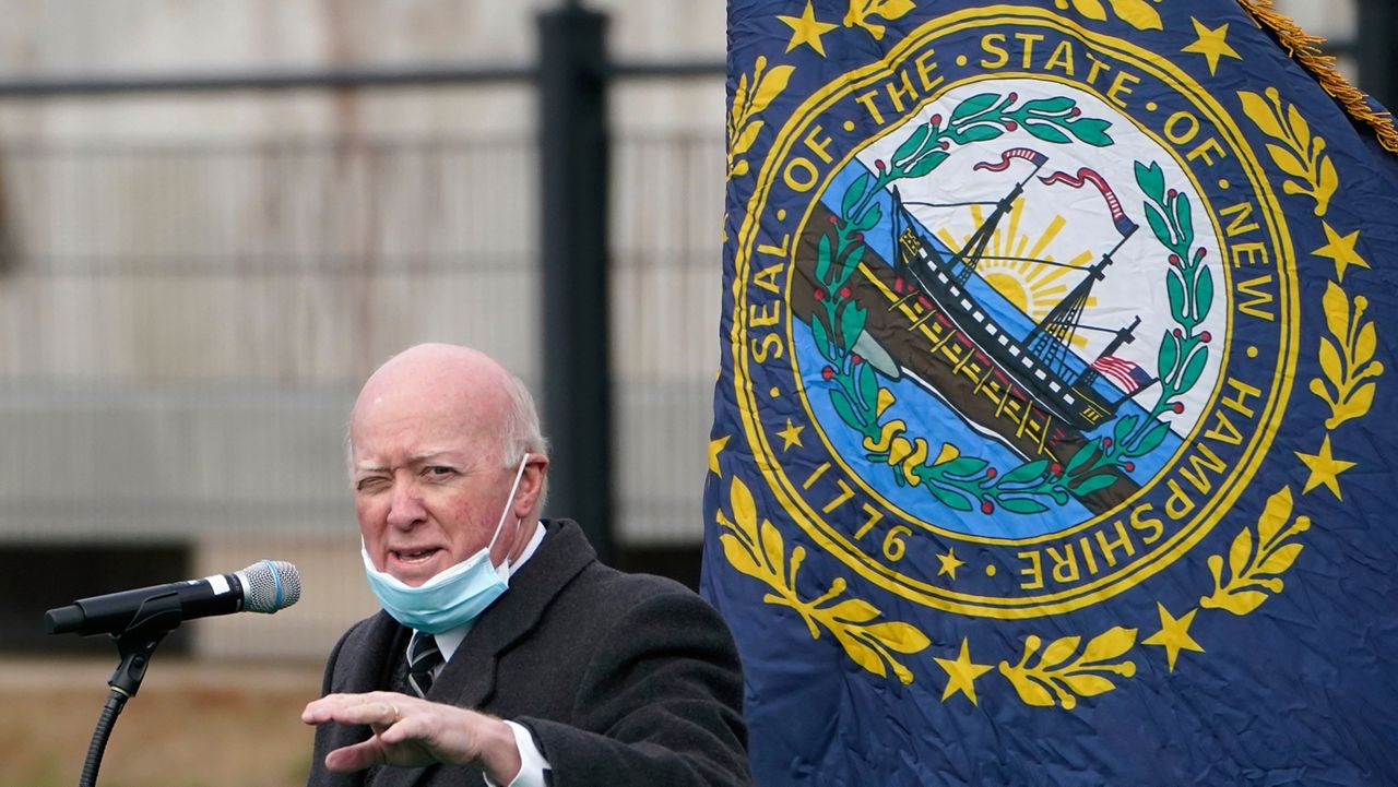 New Hampshire Secretary of State Bill Gardner speaks to lawmakers after being re-elected during an outdoor session, Wednesday, Dec. 2, 2020, at the University of New Hampshire in Durham, N.H. (AP Photo/Elise Amendola)