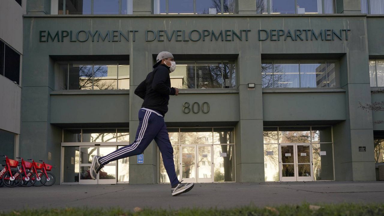 The office of the California Employment Development Department is seen in Sacramento, Calif., Dec. 18, 2020. (AP Photo/Rich Pedroncelli)
