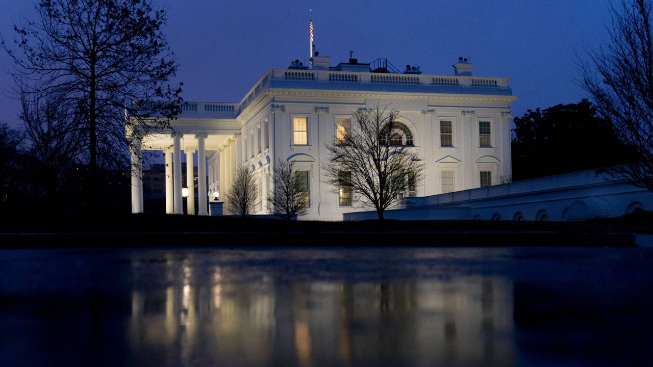 The White House, Friday, Jan. 1, 2021, in Washington. (AP Photo/Andrew Harnik)