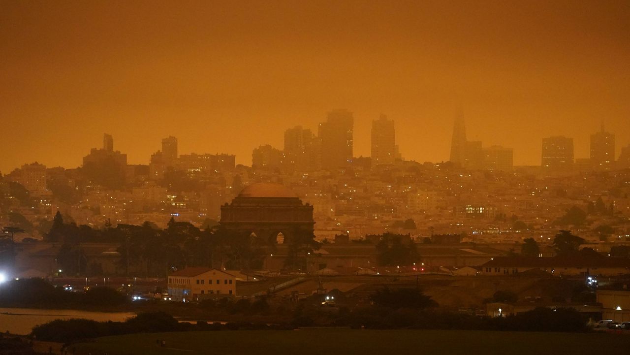 San Francisco, shown here during September's wildfires, was rated the fourth worst city for short-term particle pollution in the ALA's State of the Air report. (AP Photo/Eric Risberg, File)