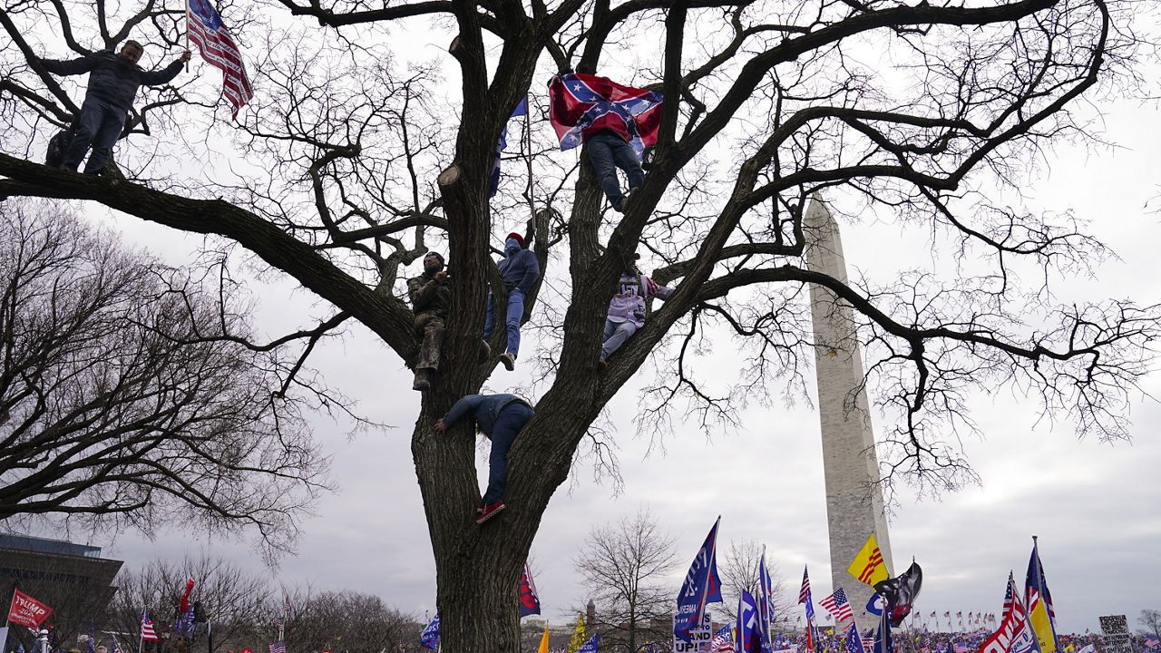 FILE PHOTO - In this Wednesday, Jan. 6, 2021, file photo, supporters of President Donald Trump participate in a rally in Washington. NOTE: The individuals in this photograph are not involved with this case. (AP Photo/John Minchillo, File)