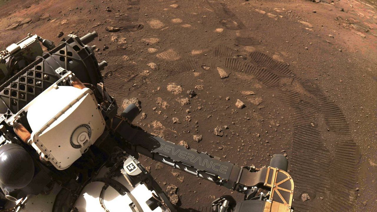 NASA's Perseverance rover is seen on Mars in a selfie. Onboard the rover is MOXIE, an oxygen-creating instrument. (File photo)
