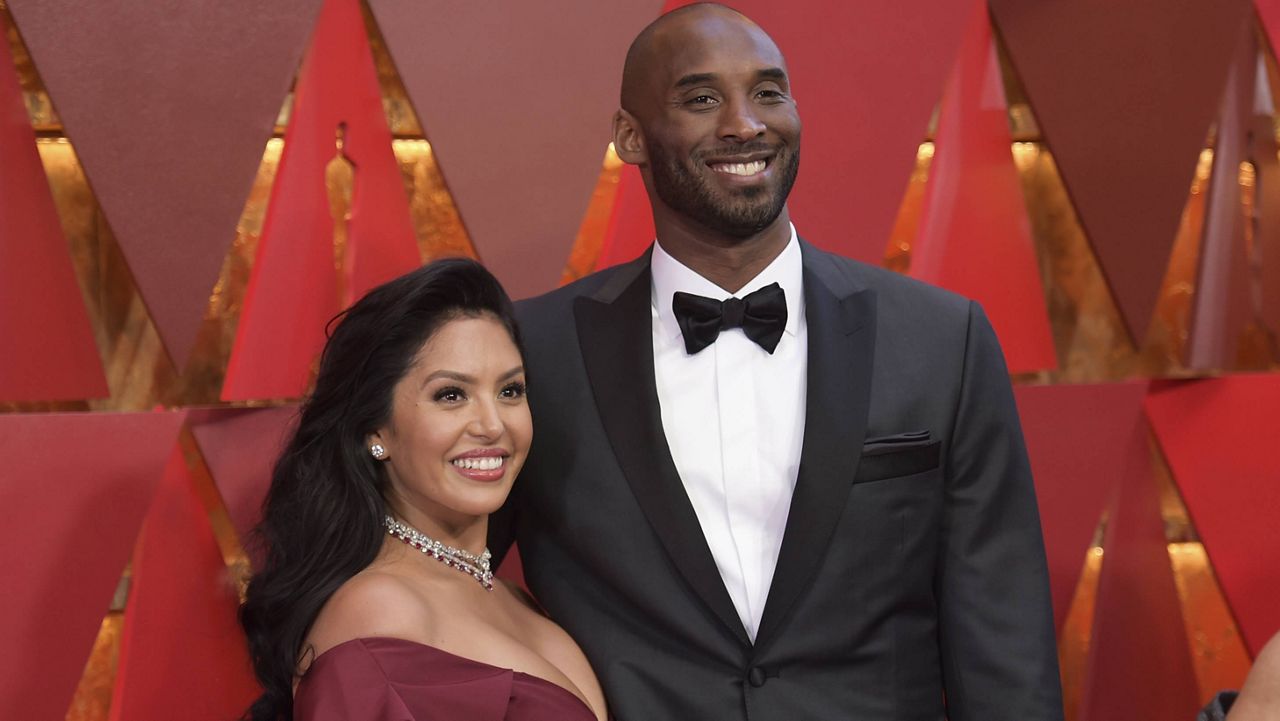 In this March 4, 2018, file photo, Vanessa Bryant, left, and Kobe Bryant arrive at the Oscars in Los Angeles. (Photo by Richard Shotwell/Invision/AP, File)