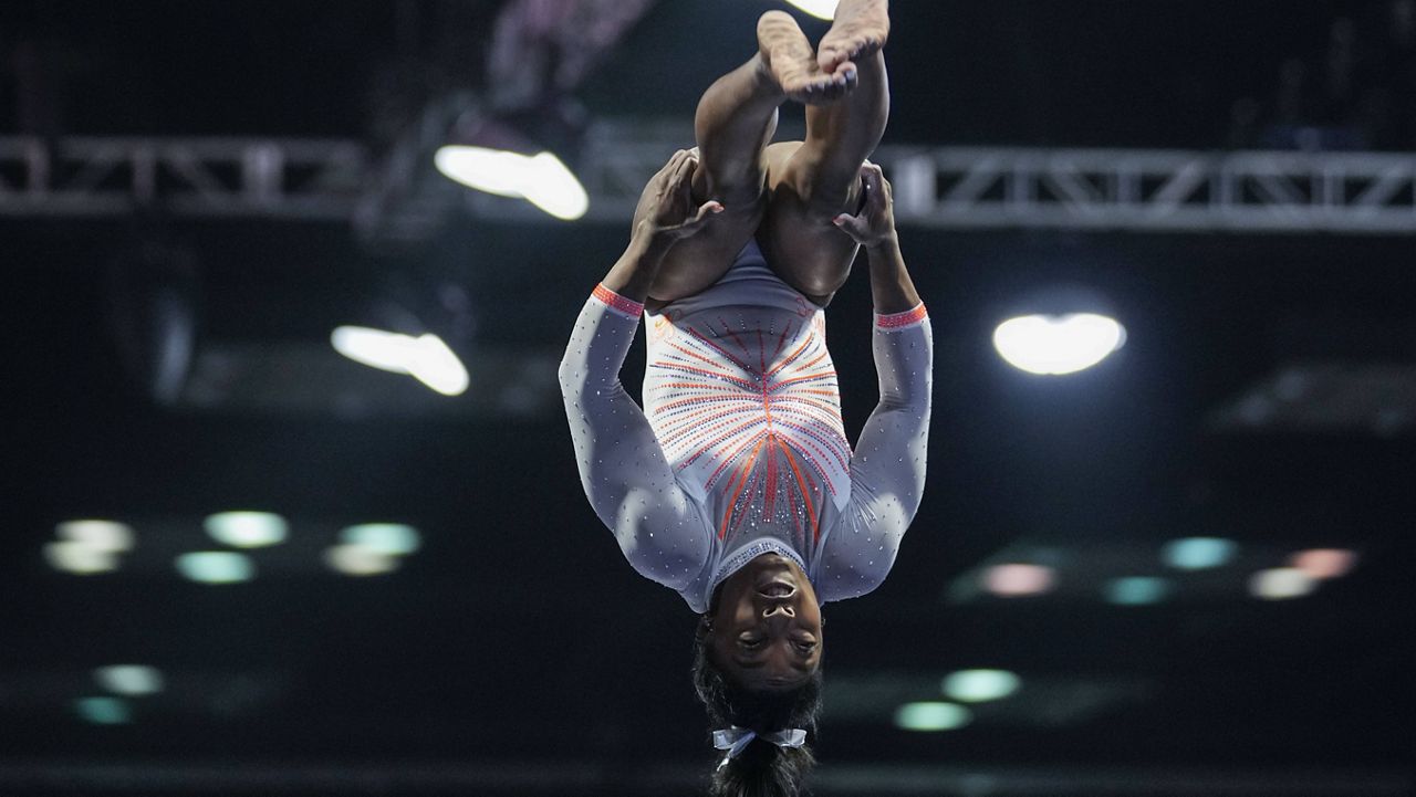 Biles makes history in return to competition at U.S. Classic