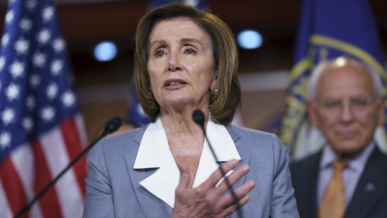Speaker of the House Nancy Pelosi, D-Calif., talks at a news conference as the House prepares to vote on the creation of a select committee to investigate the Jan. 6 insurrection, at the Capitol in Washington, Wednesday, June 30, 2021. (AP Photo/J. Scott Applewhite)