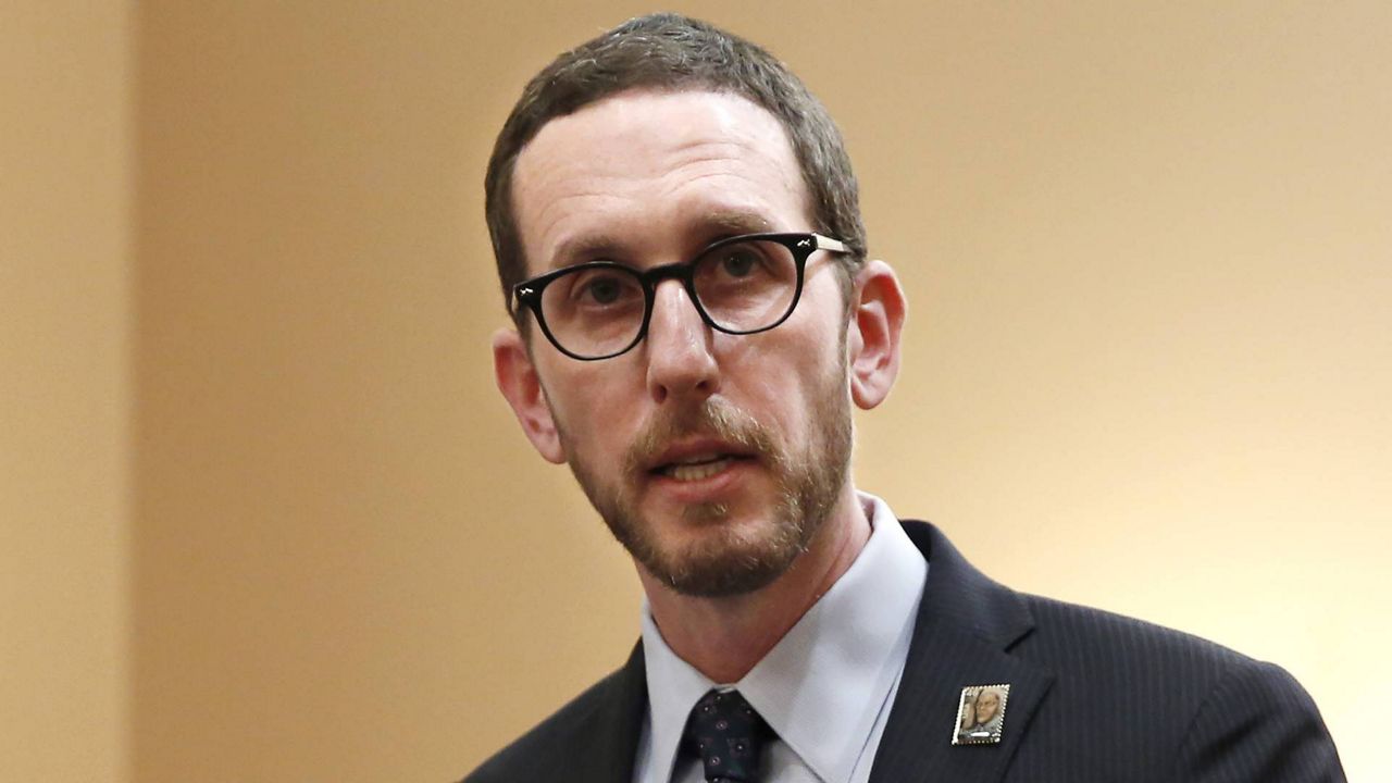 In this Jan. 21, 2020 file photo, state Sen. Scott Wiener, D-San Francisco, speaks at a news conference in Sacramento, Calif. (AP Photo/Rich Pedroncelli)