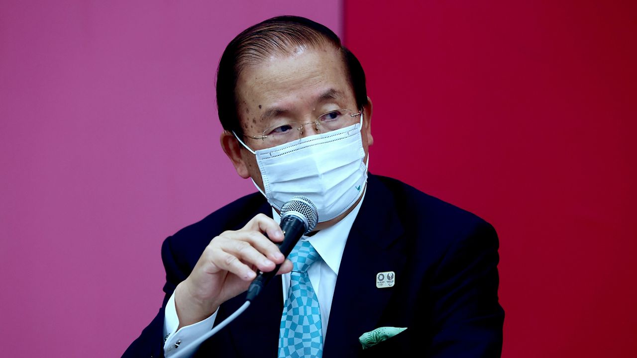 Tokyo 2020 CEO Toshiro Muto speaks during a press conference in Tokyo, Thursday, July 9, 2021. (Behrouz Mehri/Pool Photo via AP)