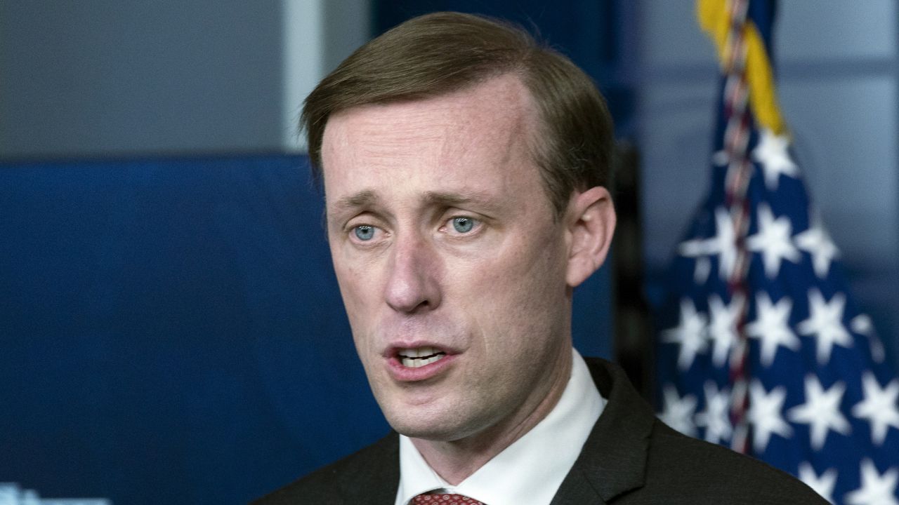 FILE - In this March 12, 2021 file photo, National Security Adviser Jake Sullivan speaks with reporters in the James Brady Press Briefing Room at the White House in Washington. (AP Photo/Alex Brandon)