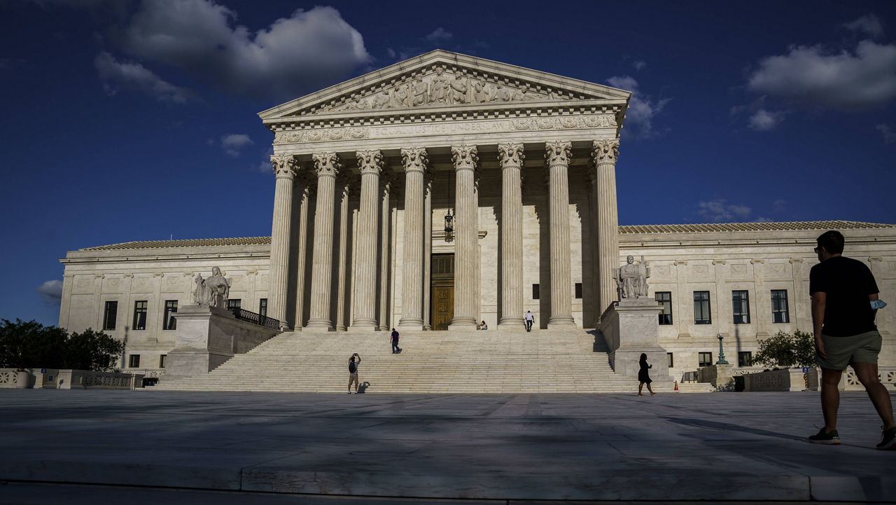 The Supreme Court plans to return to in-person arguments in October, but the public will not be allowed. (AP Photo/J. Scott Applewhite)