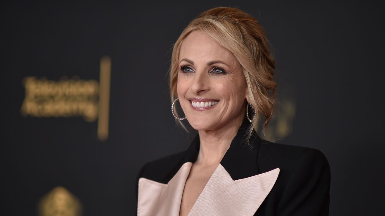 Marlee Matlin poses in the press room on night one of the Creative Arts Emmy Awards on Saturday, Sept. 11, 2021, in Los Angeles. (Photo by Richard Shotwell/Invision/AP)