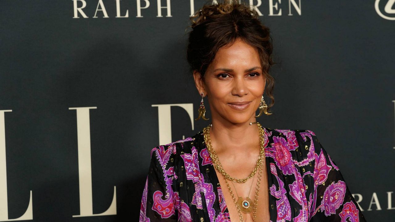 Halle Berry arrives at the 27th annual ELLE Women in Hollywood celebration on Oct. 19, 2021, at the Academy Museum of Motion Pictures in Los Angeles. (AP Photo/Chris Pizzello)