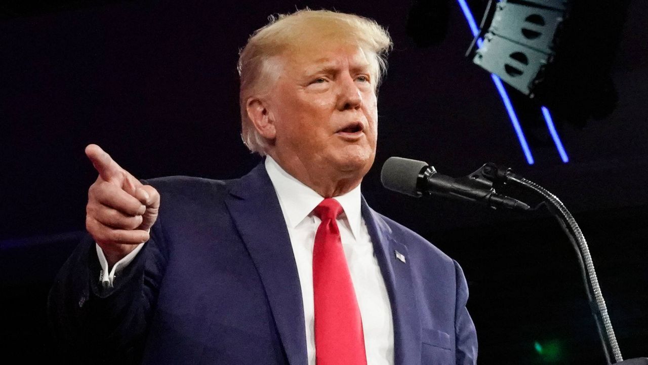 Former President Donald Trump speaks at the Conservative Political Action Conference (CPAC) on Feb. 26, 2022, in Orlando, Fla. (AP Photo/John Raoux, File)