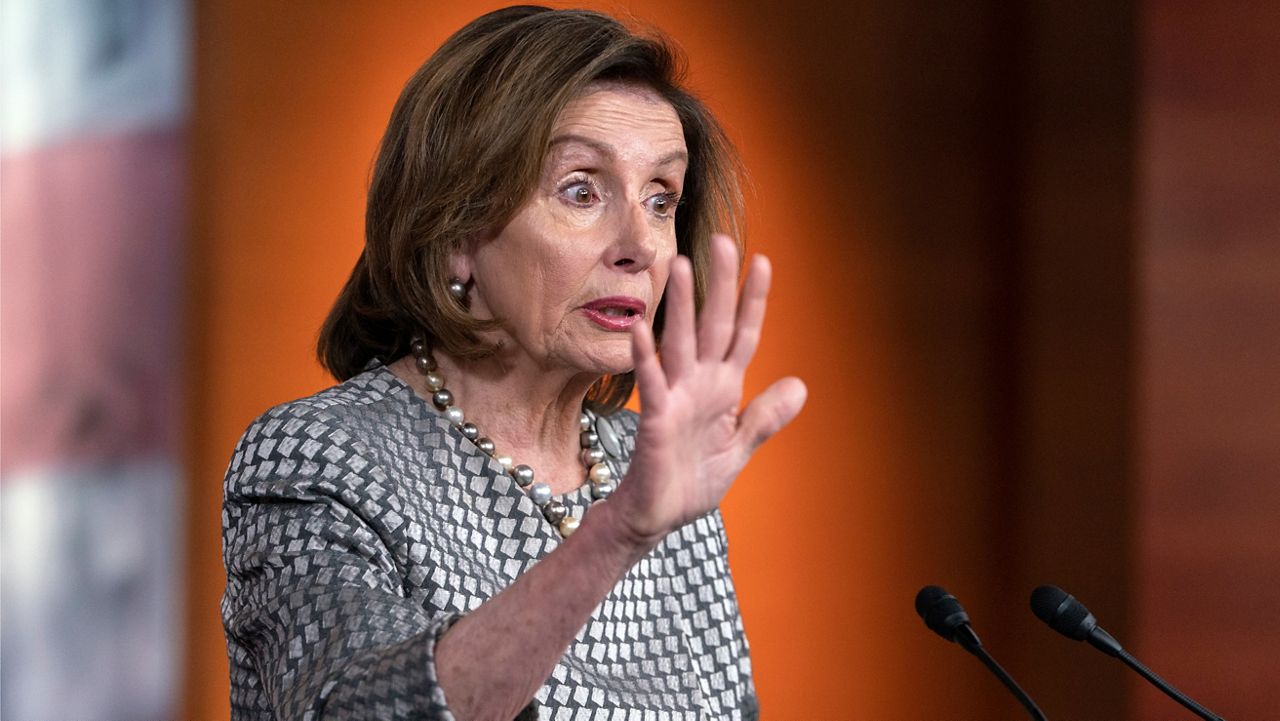 Speaker of the House Nancy Pelosi of Calif., speaks during a news conference, Friday, April 29, 2022, on Capitol Hill in Washington. (AP Photo/Jacquelyn Martin)