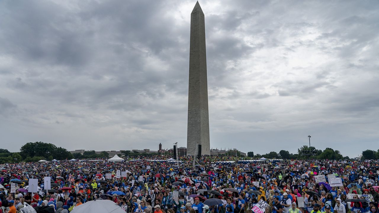 Organizers expect the second March for Our Lives rally to draw around 50,000 demonstrators to the Washington Monument. 