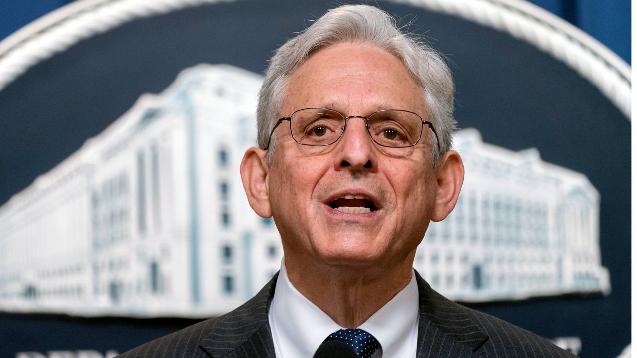 Attorney General Merrick Garland speaks during a news conference, Monday, June 13, 2022, at the Department of Justice in Washington. (AP Photo/Jacquelyn Martin)