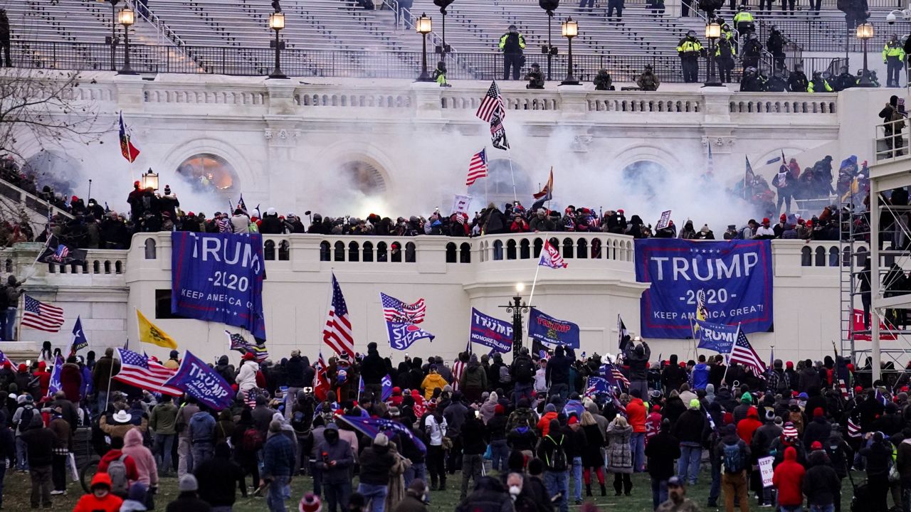 Violent insurrectionists loyal to President Donald Trump, storm the Capitol, Jan. 6, 2021, in Washington. (AP Photo/John Minchillo, File)