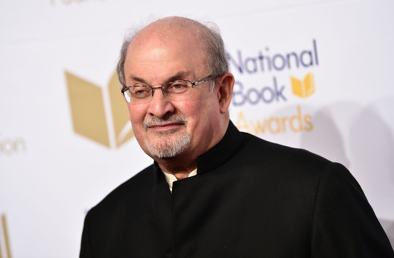 FILE - Salman Rushdie attends the 68th National Book Awards Ceremony and Benefit Dinner on Nov. 15, 2017, in New York. Rushdie is “on the road to recovery,” his agent confirmed Sunday, Aug. 14, 2022, two days after the author of “The Satanic Verses” suffered serious injuries in a stabbing at a lecture in upstate New York. The announcement followed news that the lauded writer was removed from a ventilator Saturday and able to talk and joke. (Photo by Evan Agostini/Invision/AP, File)