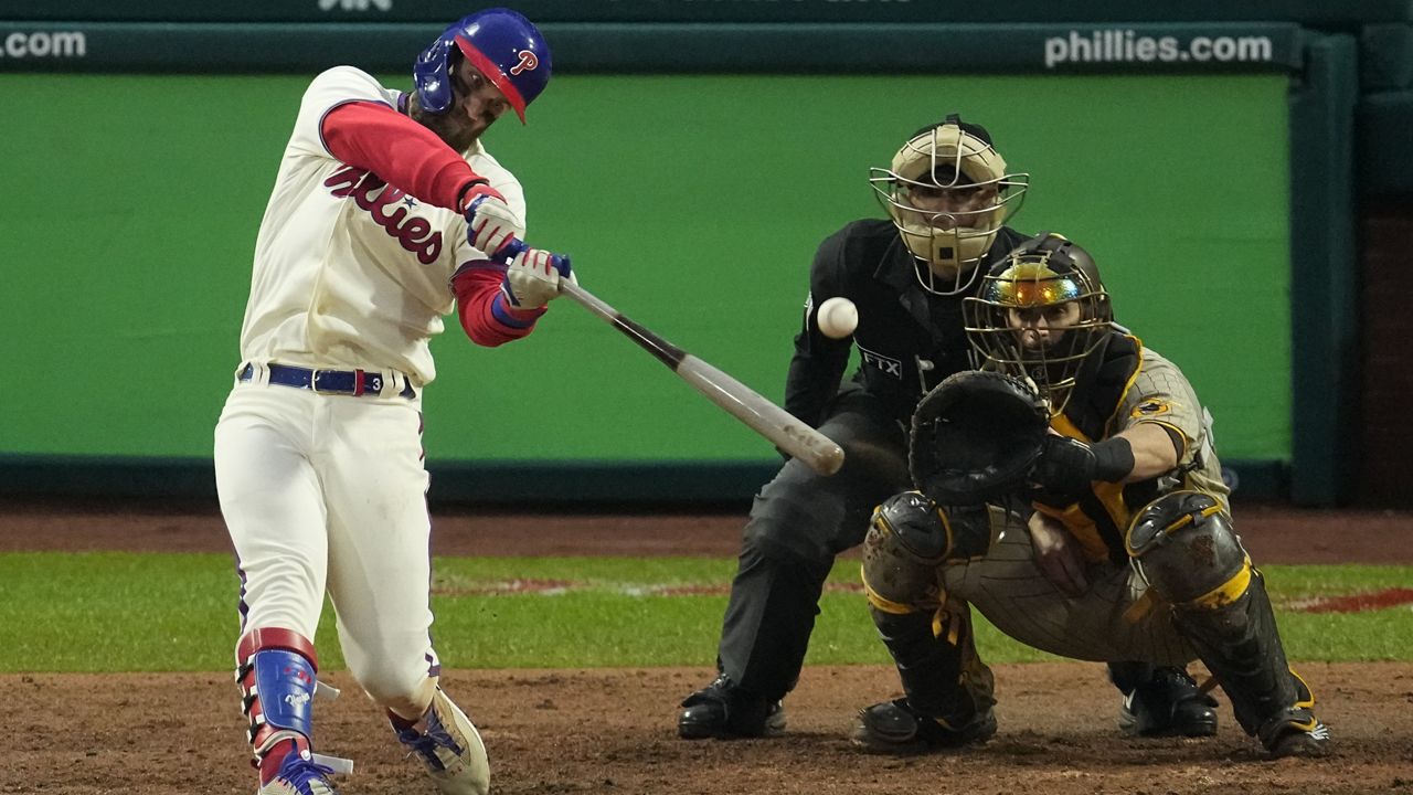 Phillies beat Braves 8-3 in Game 4, into NLCS