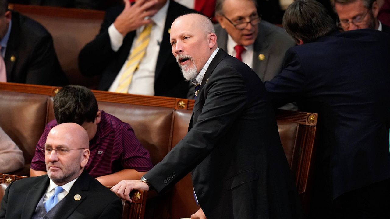 Rep. Chip Roy, R-Texas, votes for Rep. Byron Donalds, R-Fla., during the fifth round of voting in the House chamber as the House meets for a second day to elect a speaker and convene the 118th Congress in Washington, Wednesday, Jan. 4, 2023. (AP Photo/Alex Brandon)