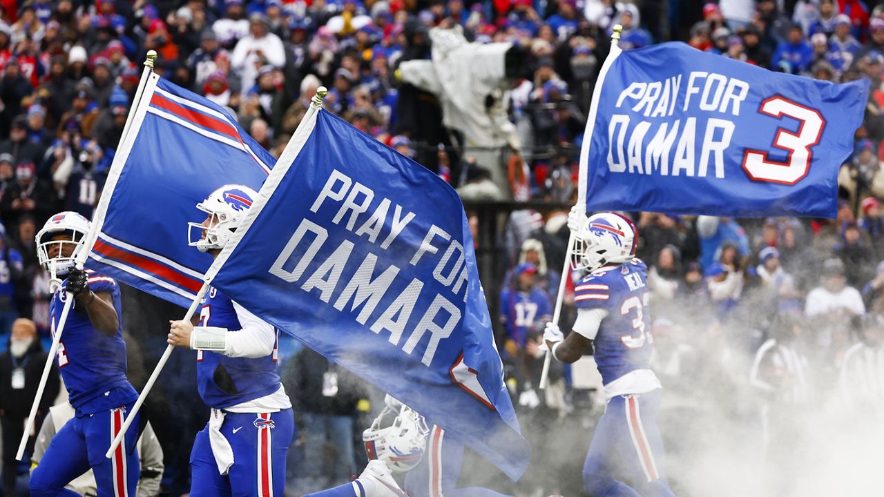 Damar Hamlin honored at first Buffalo Bills game since his cardiac