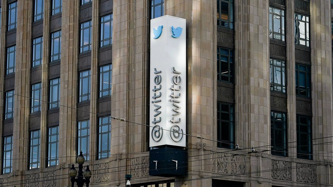Twitter headquarters is shown in San Francisco on Nov. 4, 2022. (AP Photo/Jeff Chiu