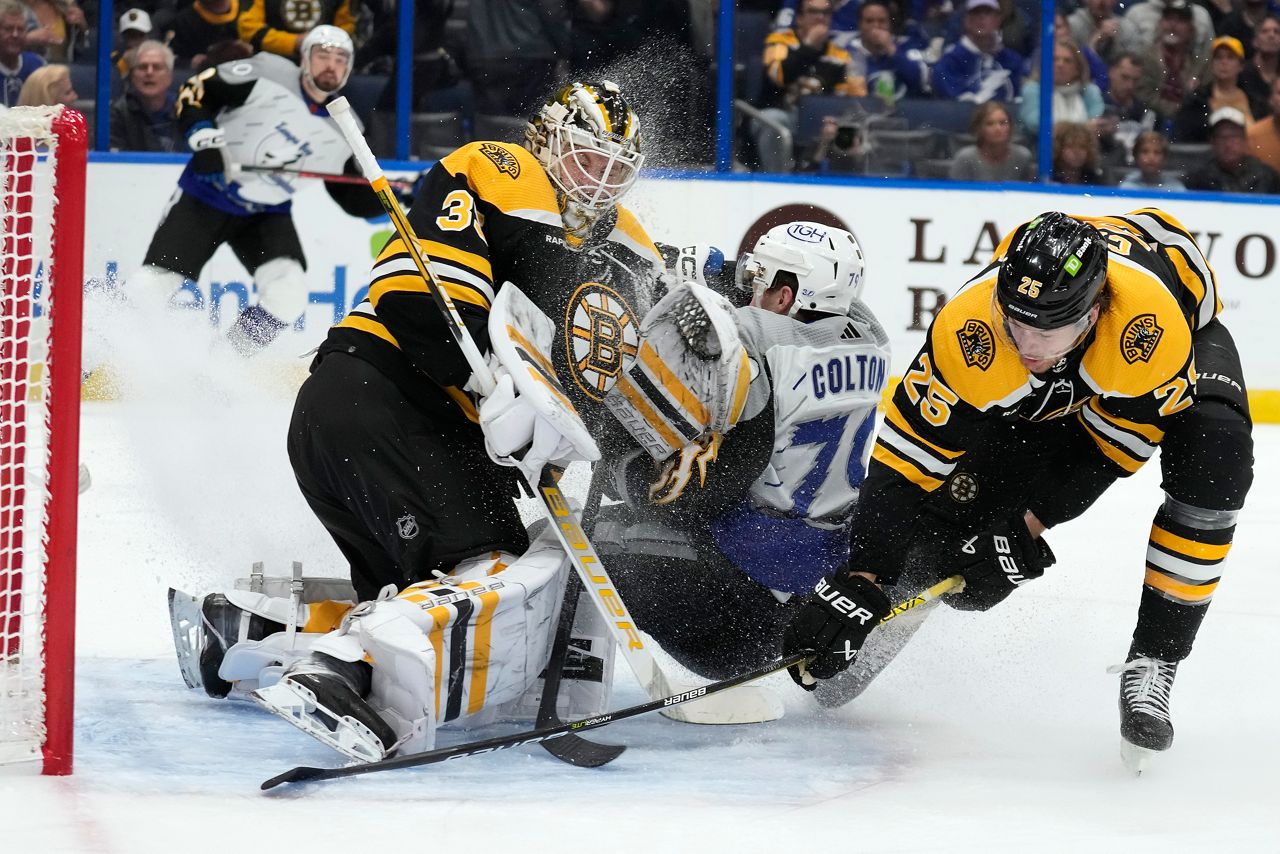 Linus Ullmark ties Bruins' club record for most wins through 10