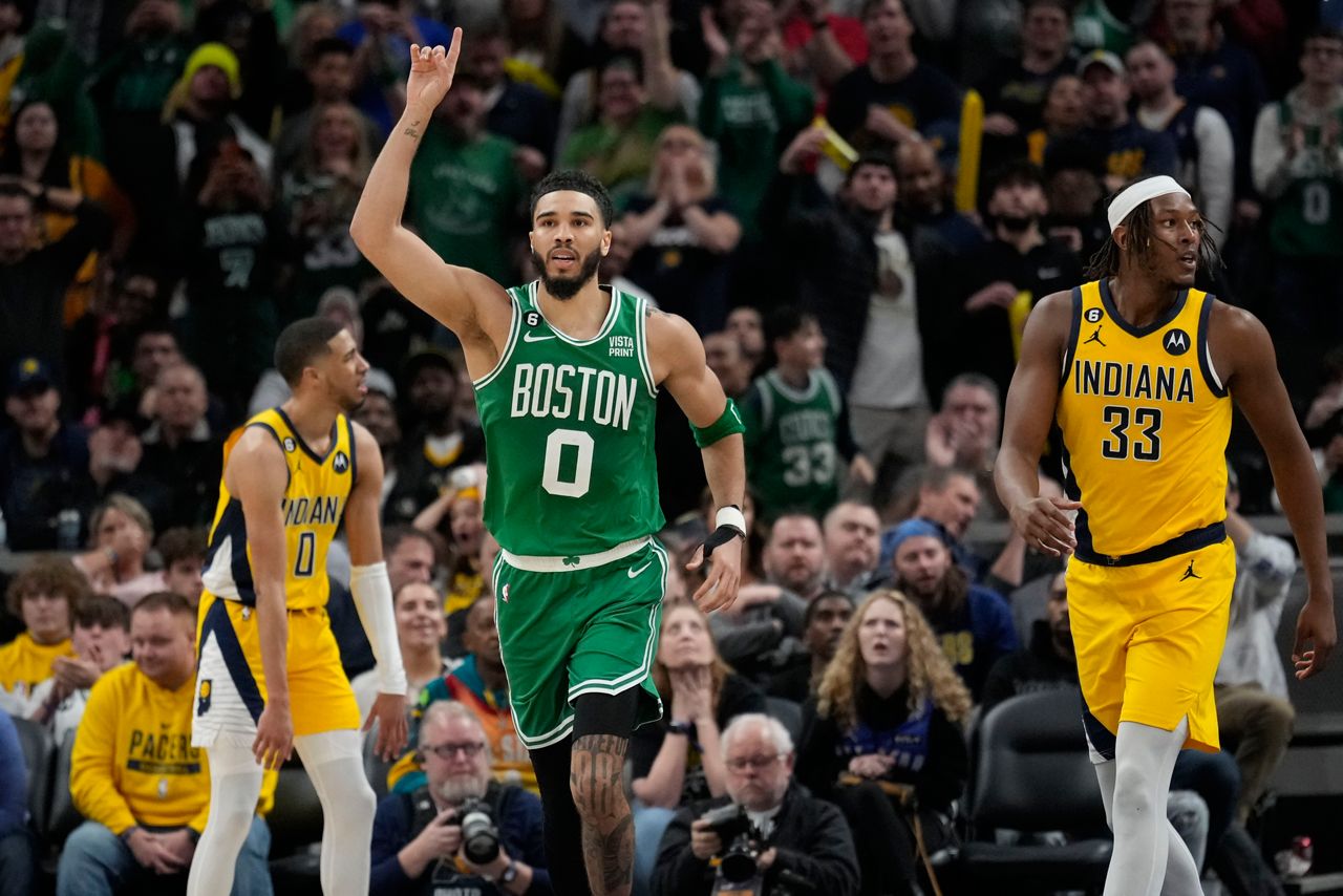 NBAleading Celtics outlast Pacers 142138 in OT