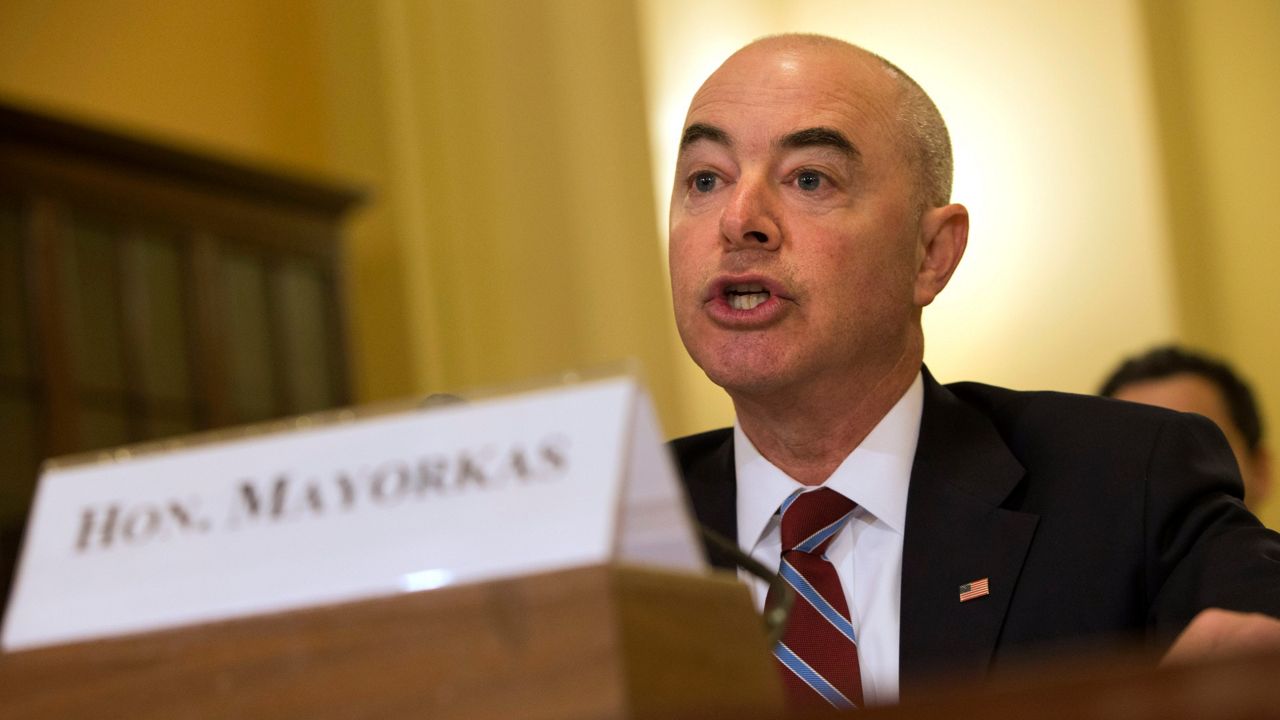 Alejandro Mayorkas testifies on Capitol Hill in Washington, Thursday, April 30, 2015. (AP Photo/Jacquelyn Martin)