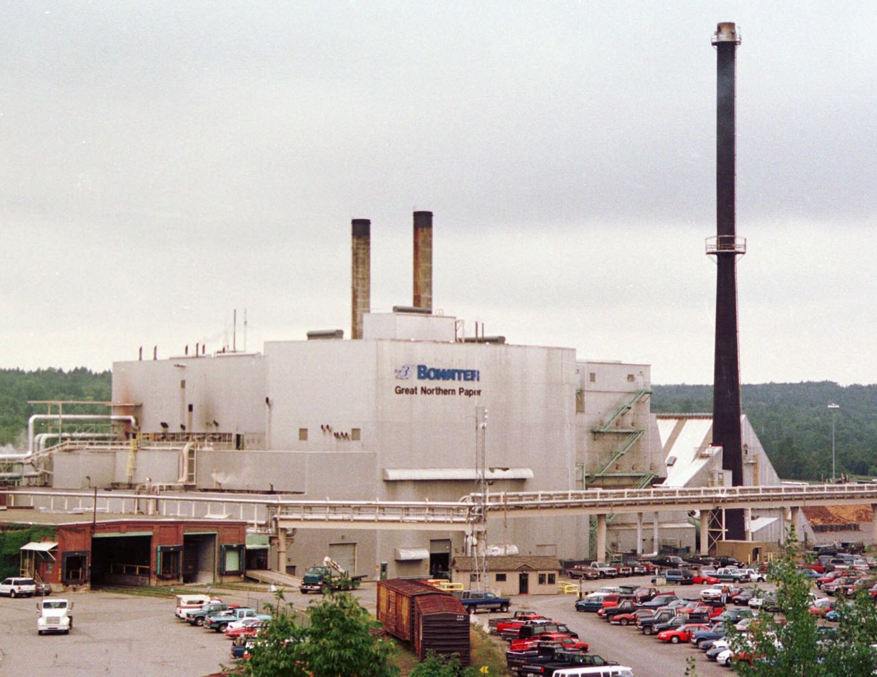 Bowater's Great Northern Paper Co.'s paper mill in East Millinocket, Maine, as seen in 1999.