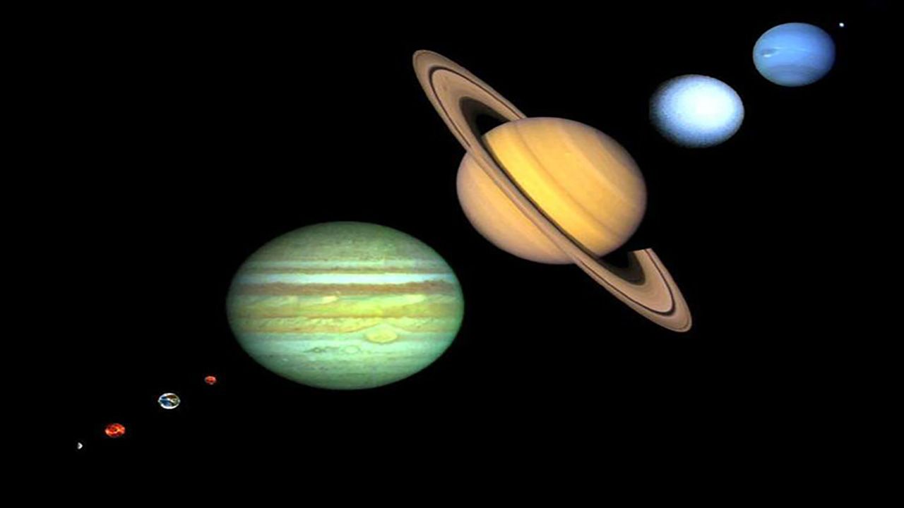 Saturn and Jupiter