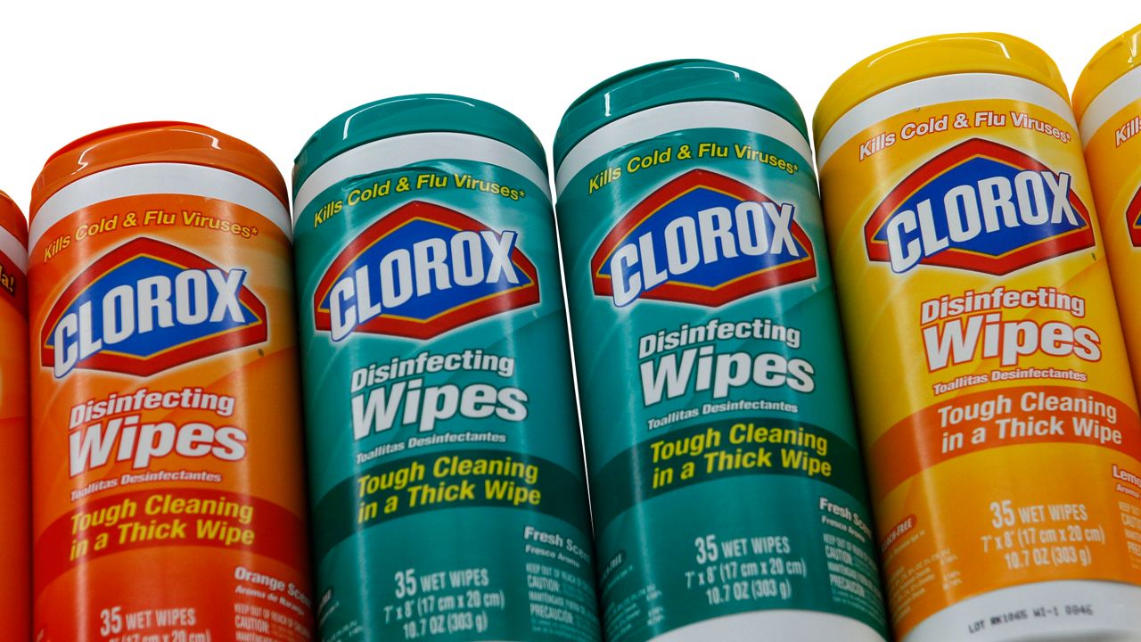 Clorox disinfecting bleach wipes appear in this file image. (Associated Press)