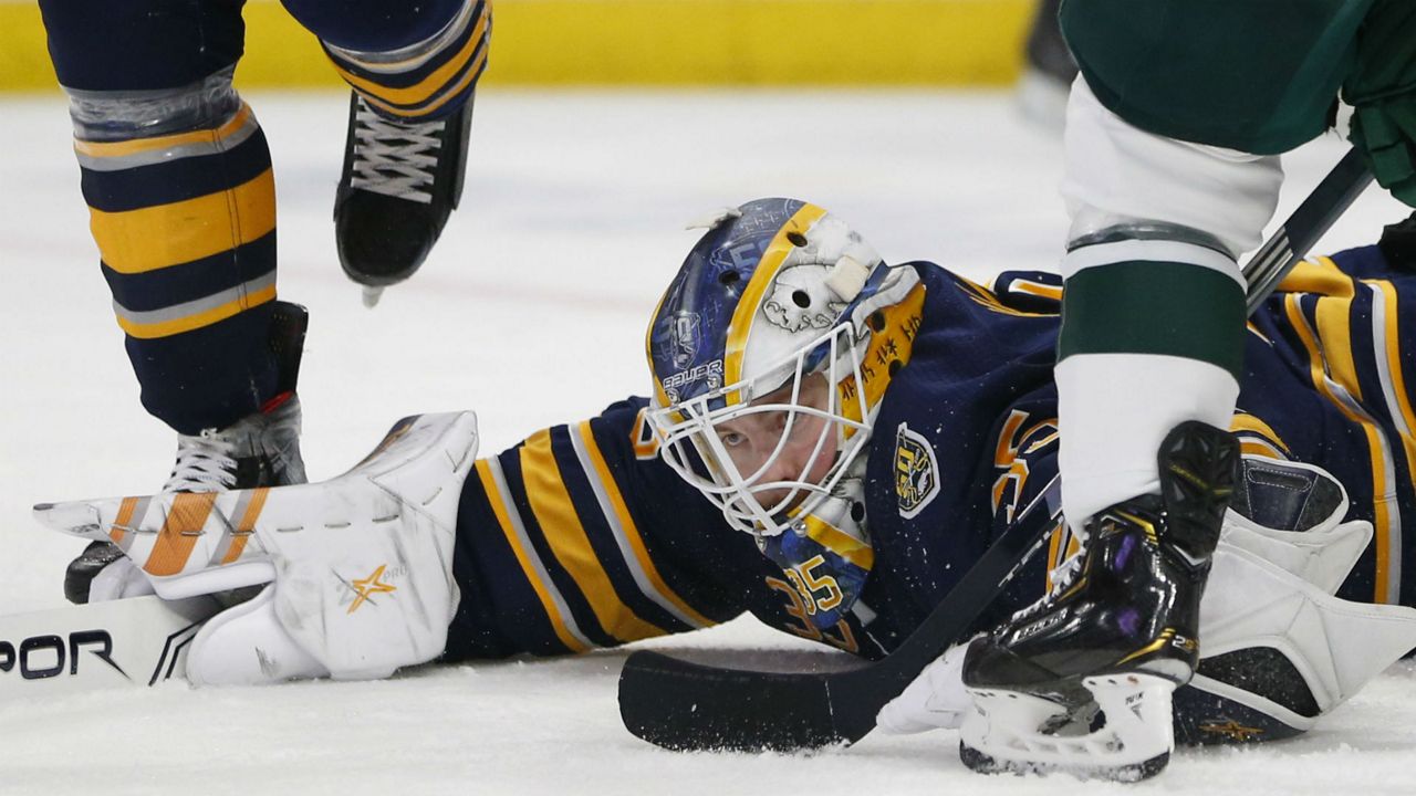 The Sabres took their best shot at their former goalie, but Linus