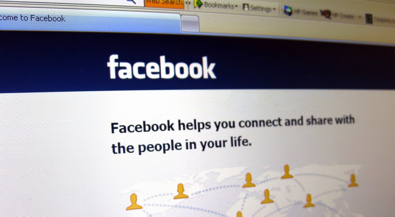 The Facebook log-in screen appears in this file image. (Associated Press)