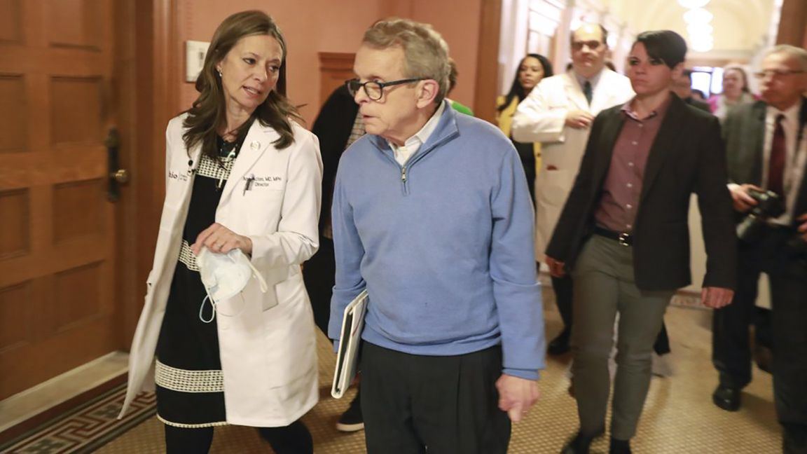 Dr. Amy Acton and Gov. Mike DeWine