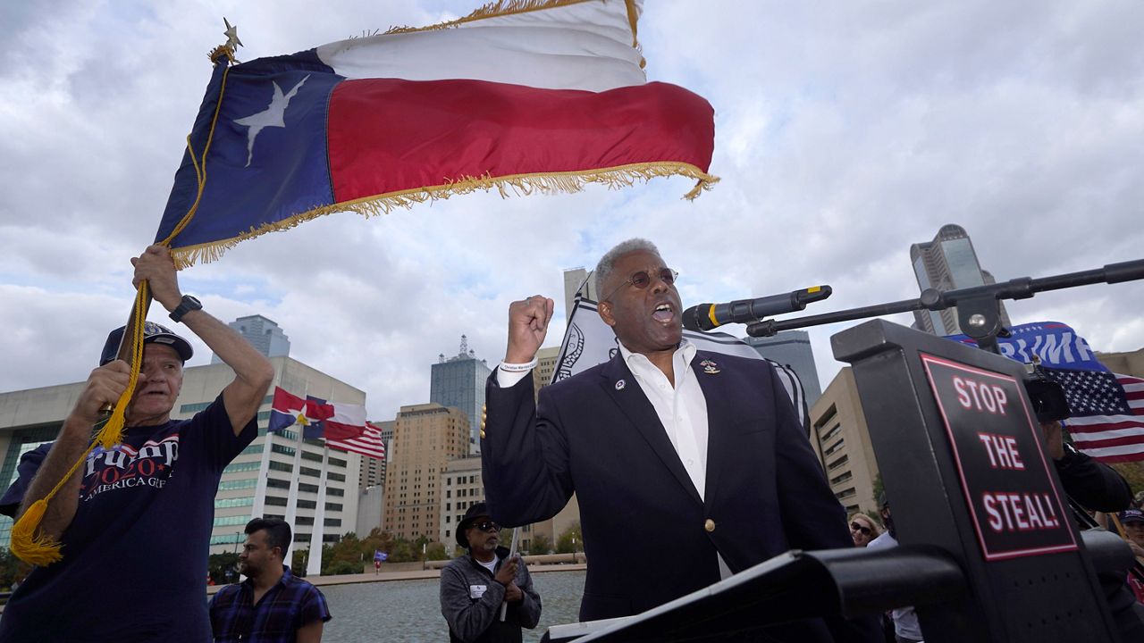 Republican Texas gubernatorial candidate Allen West holds a rally in this file image. (AP)