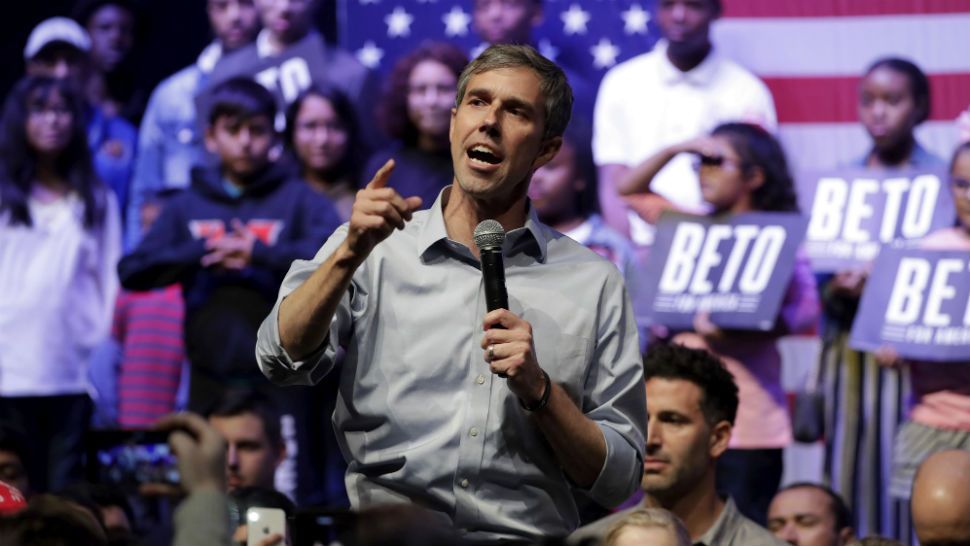 Former Rep. Beto O'Rourke campaigns in this file image. (Associated Press)