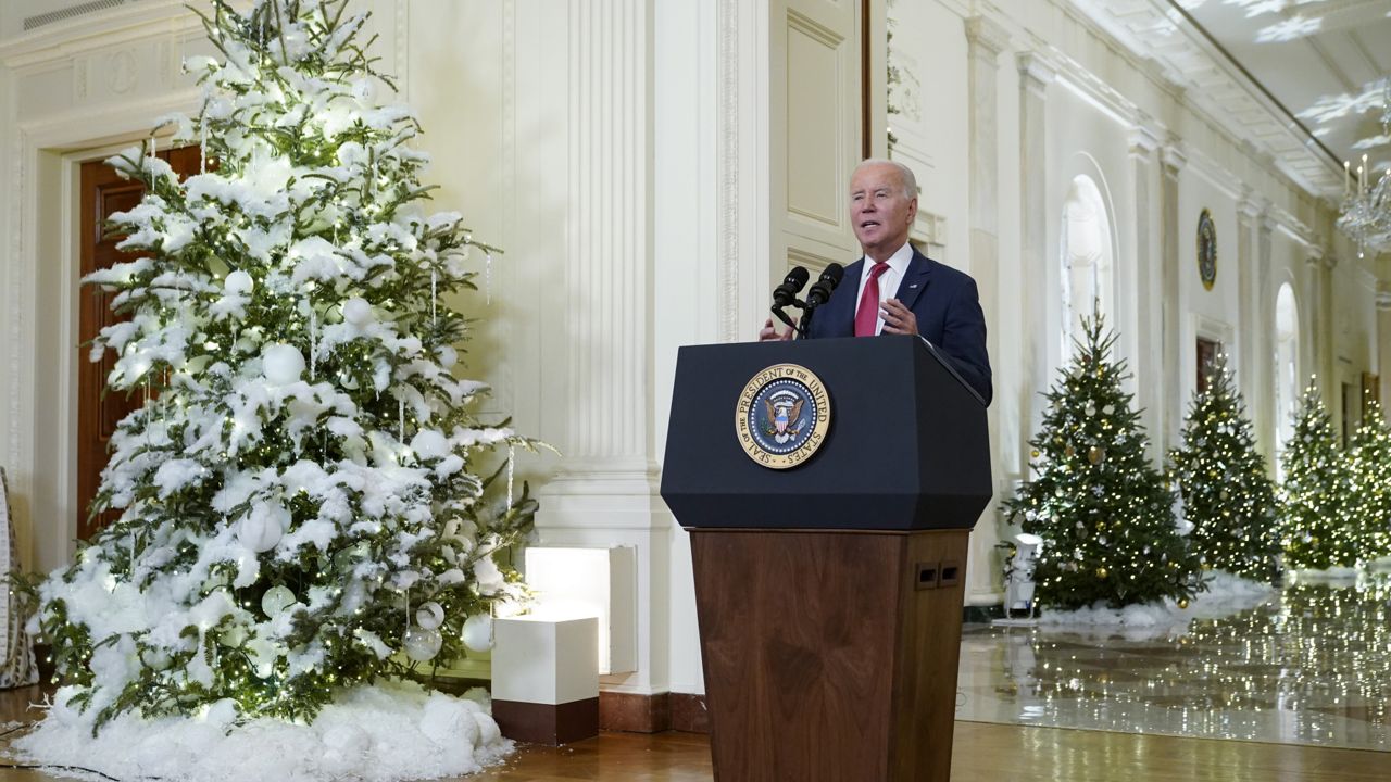 Trump is back -- on the Bidens' Christmas tree at the White House