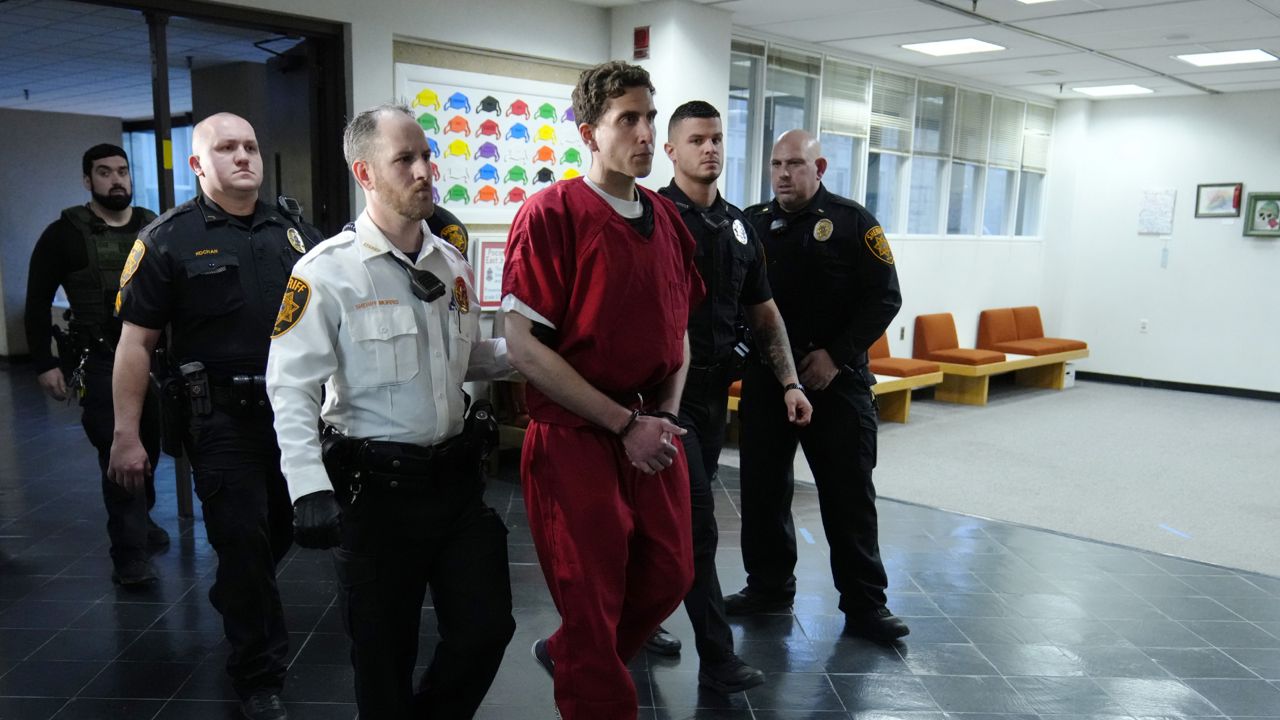 Bryan Kohberger, who is accused of killing four University of Idaho students, leaves after an extradition hearing at the Monroe County Courthouse in Stroudsburg, Pa., Tuesday, Jan. 3, 2023. (AP Photo/Matt Rourke, Pool)