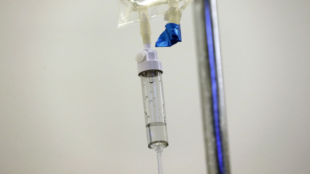 Chemotherapy drugs are administered to a patient at North Carolina Cancer Hospital in Chapel Hill, N.C., on Thursday, May 25, 2017. (AP Photo/Gerry Broome)