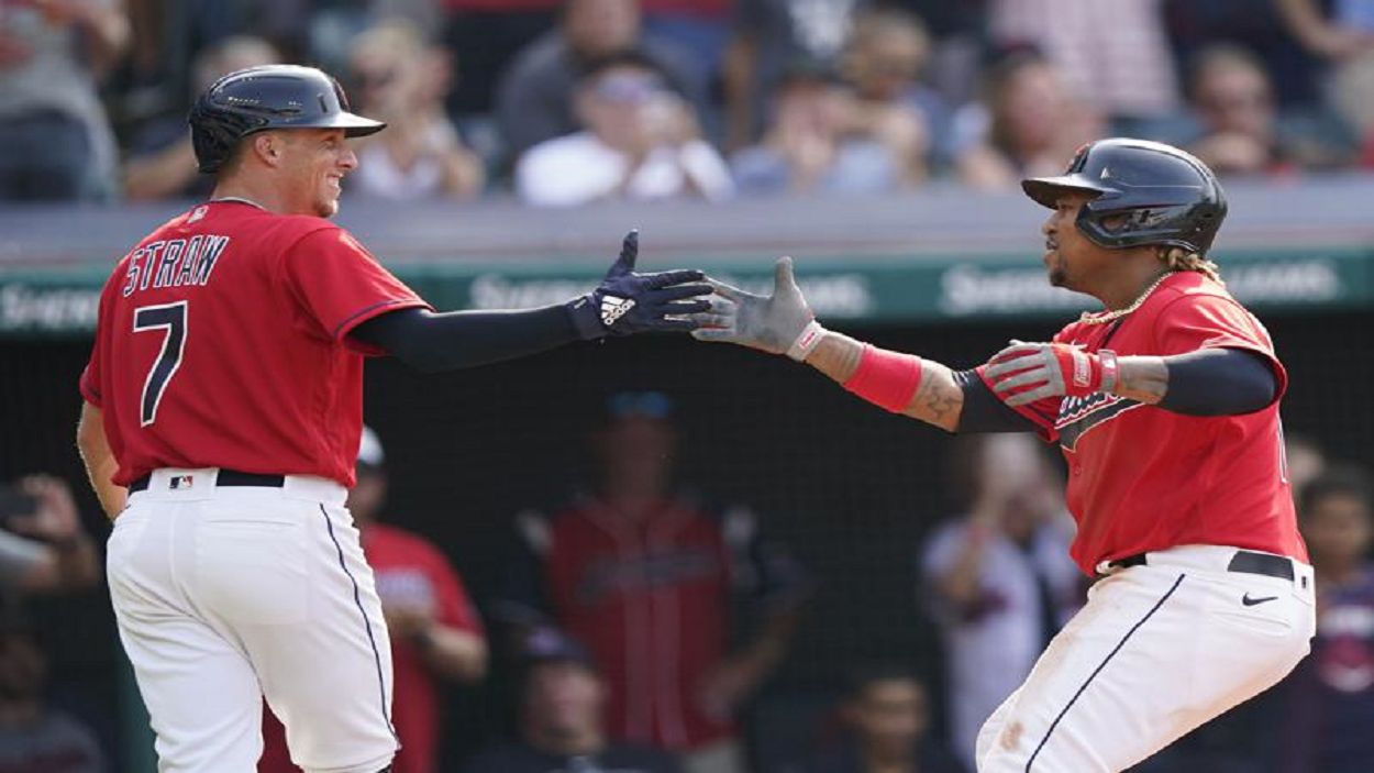 Jose Ramirez of the Cleveland Indians bats against the Washington